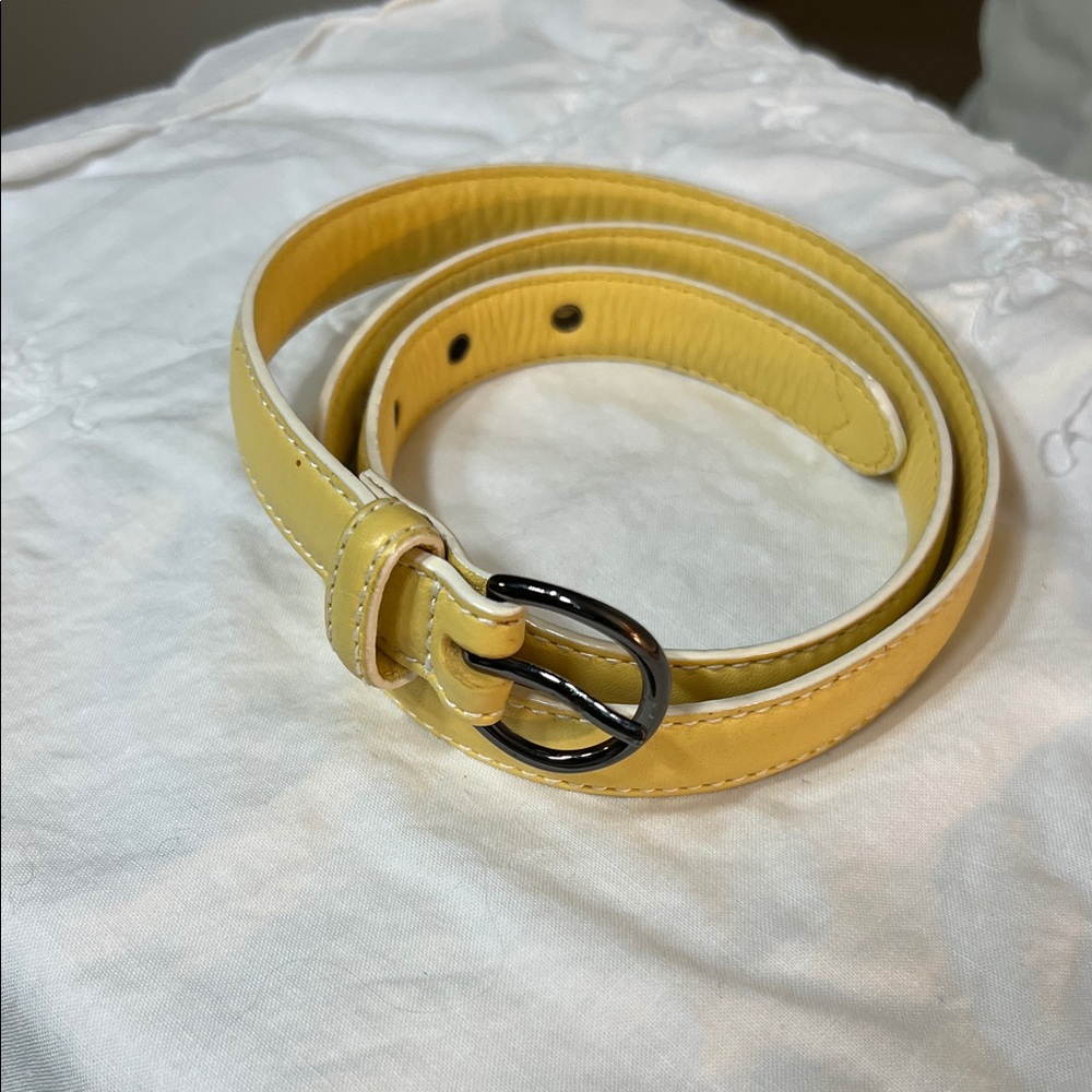 Cole Haan Yellow Leather Belt